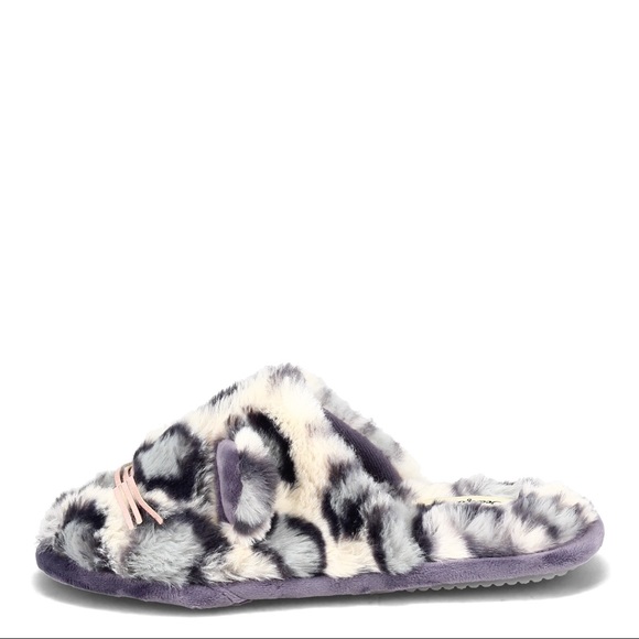 DEARFOAMS - Women's Cat Nap Scuff Slipper with Sleep Mask - Grey - Picture 6 of 13